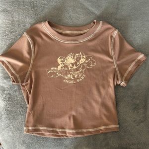 Light brown baby tee, not worn